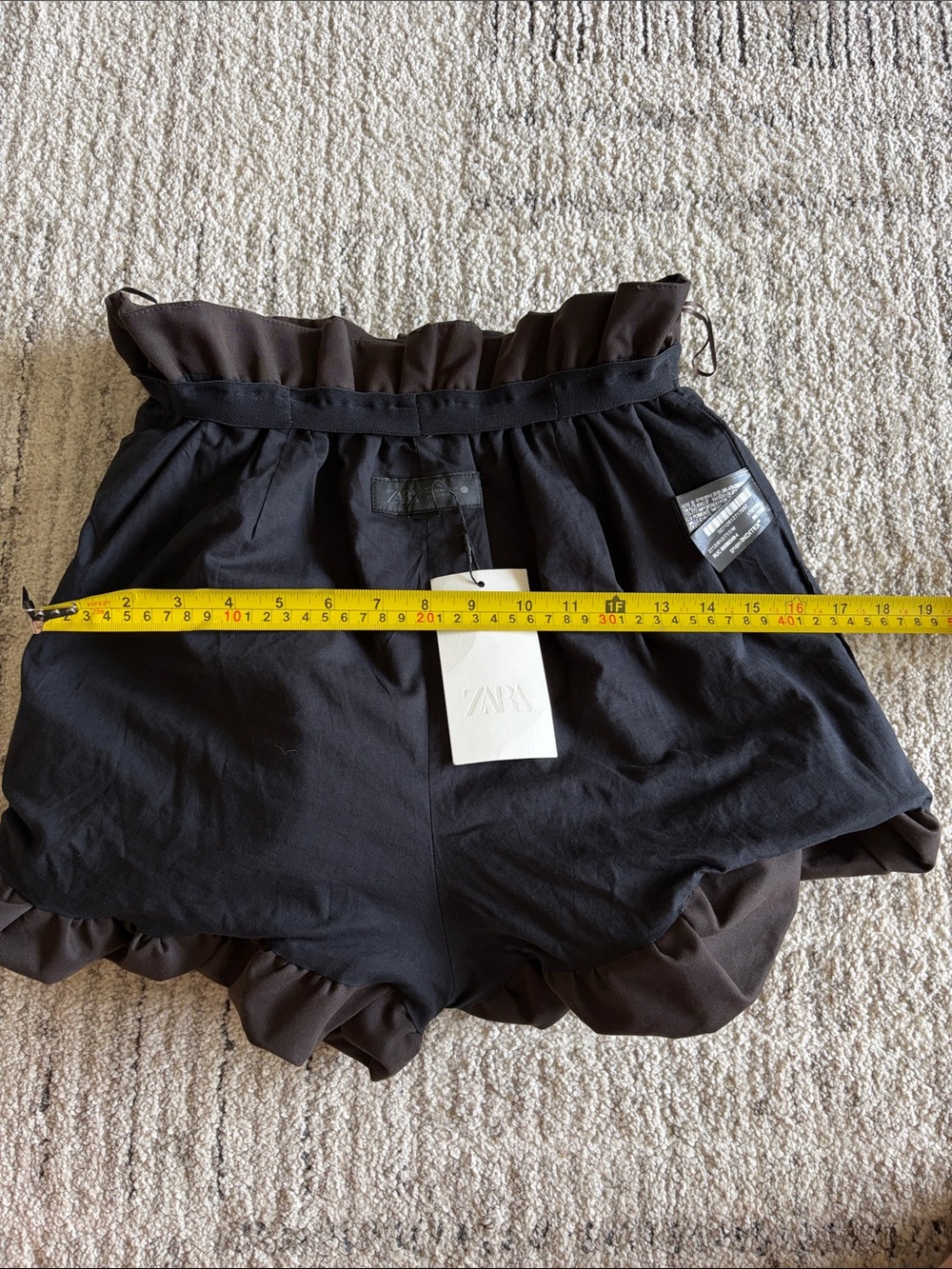 Zara Black Paperbag Bubble Skort - Picture 13 of 13